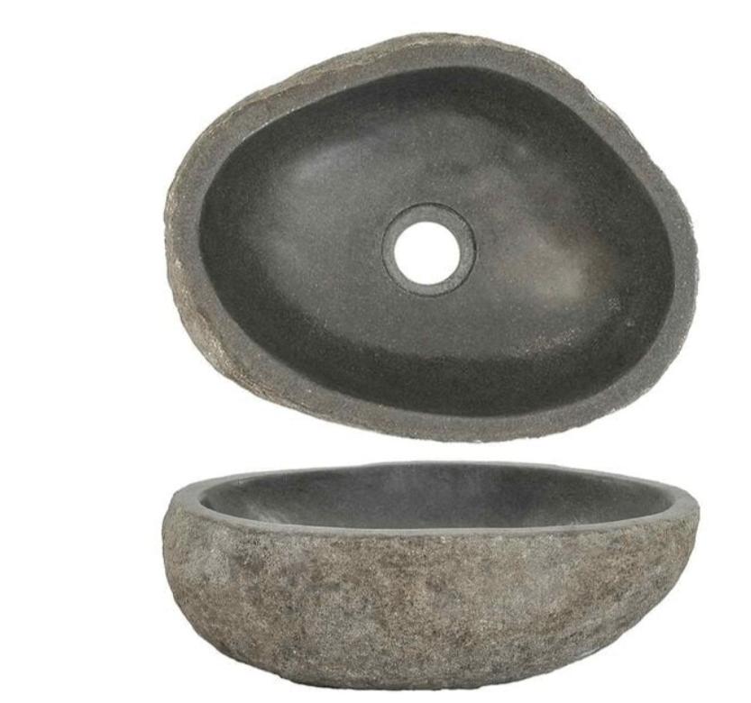 NIEUW | Wasbak wastafel waskom riviersteen ovaal! GRTS BEZOR, Verzenden, Nieuw