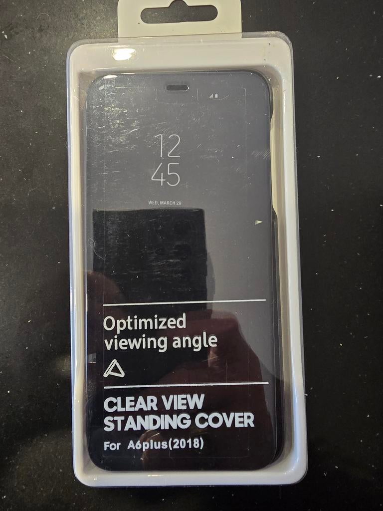 Nieuwe Clear View Standing Cover voor Samsung A6 Plus (2018), Ophalen of Verzenden, Nieuw, Overige modellen, Hoesje of Tasje