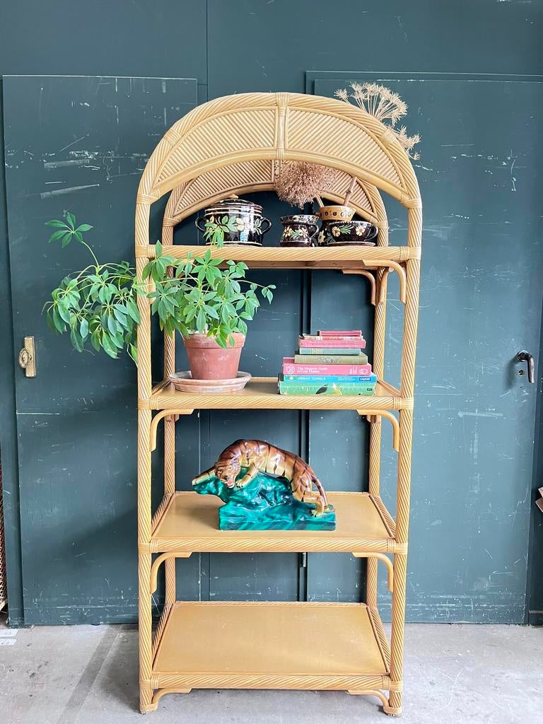 Rotan kast bamboe kast rotan boho kast, Ophalen, Gebruikt, 50 tot 100 cm, Minder dan 100 cm