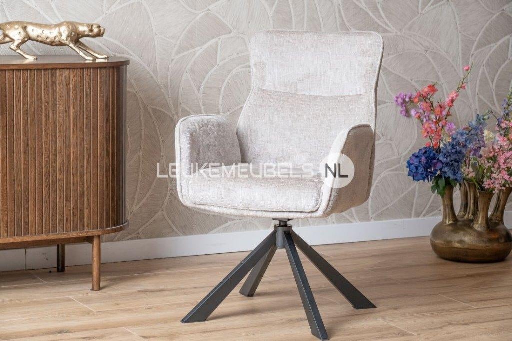 Eetkamerstoel Brian, 3 kleuren stof, Overige kleuren, Nieuw, Ophalen of Verzenden, Stof