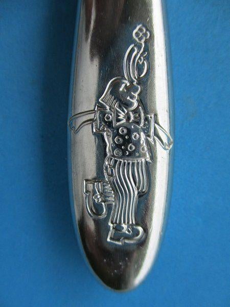 (KB5138) Kinderbestek Clown met bloem mes, Ophalen of Verzenden, Gebruikt