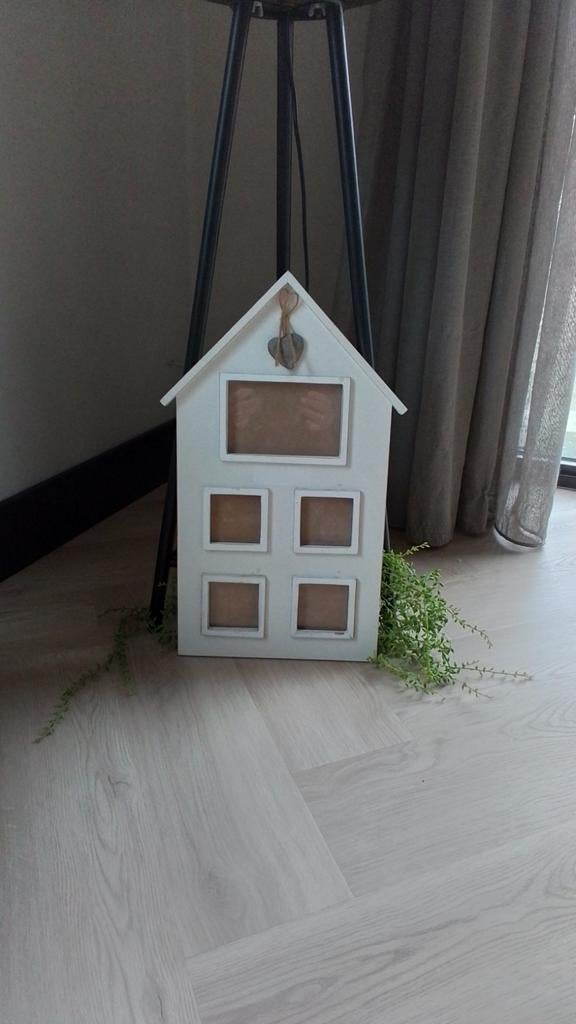 Houten fotolijstje huisje, Ophalen of Verzenden, Gebruikt
