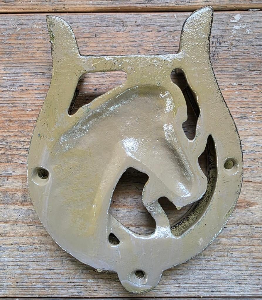 DEURKLOPPER / GIETIJZER / HOEFIJZER MET PAARDENHOOFD, Tuin en Terras, Huis en tuin decoratie Marie, Nieuw, Info@huisentuindecoratiemarie.nl