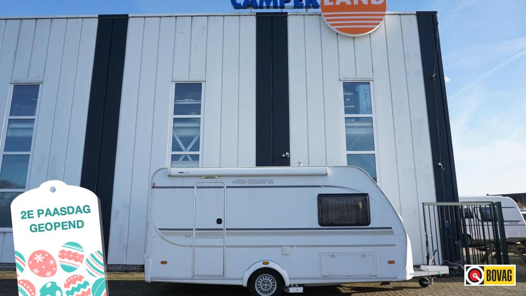Weinsberg CaraOne 420 QD MOVER + LUIFEL, Caravans en Kamperen, Caravans, Overige merken, Schokbreker, Bedrijf, Dwarsbed