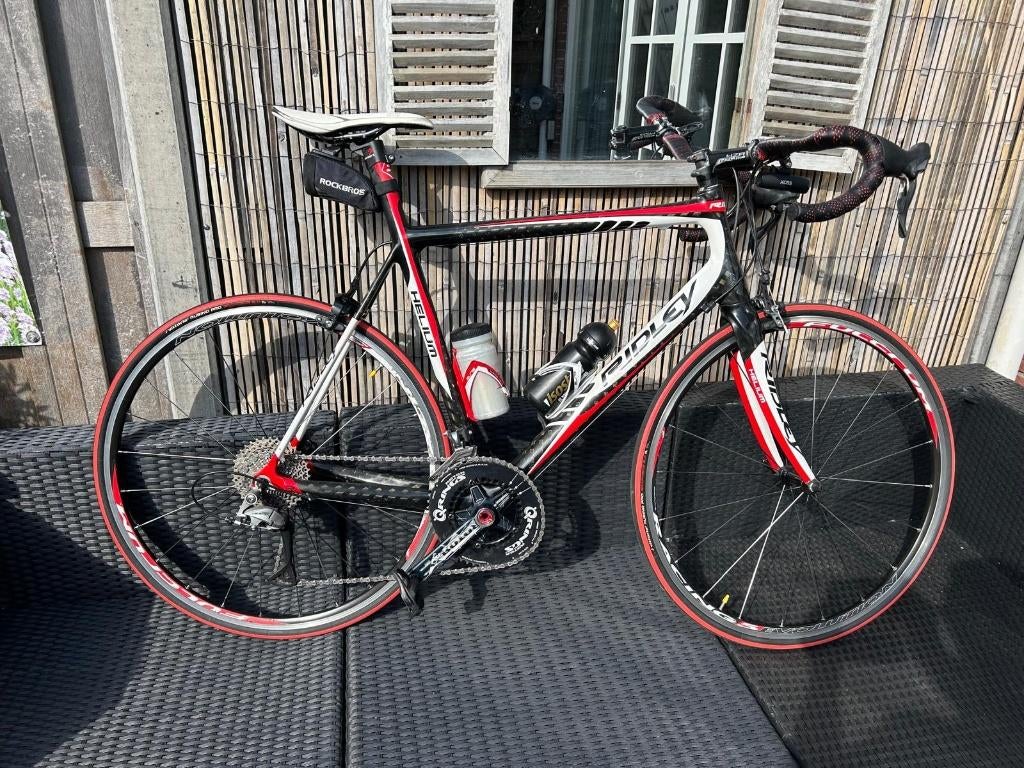 Ridley Helium Carbon Racefiets, rood,wit zwart, Ophalen, Gebruikt, Overige typen