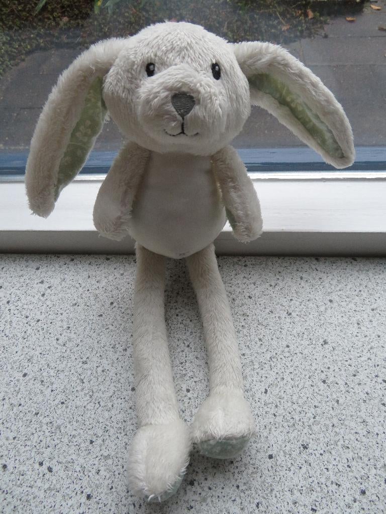 Konijn merk Little Dutch Tiamo wit met mintgroen printje, Ophalen of Verzenden, Gebruikt, Konijn