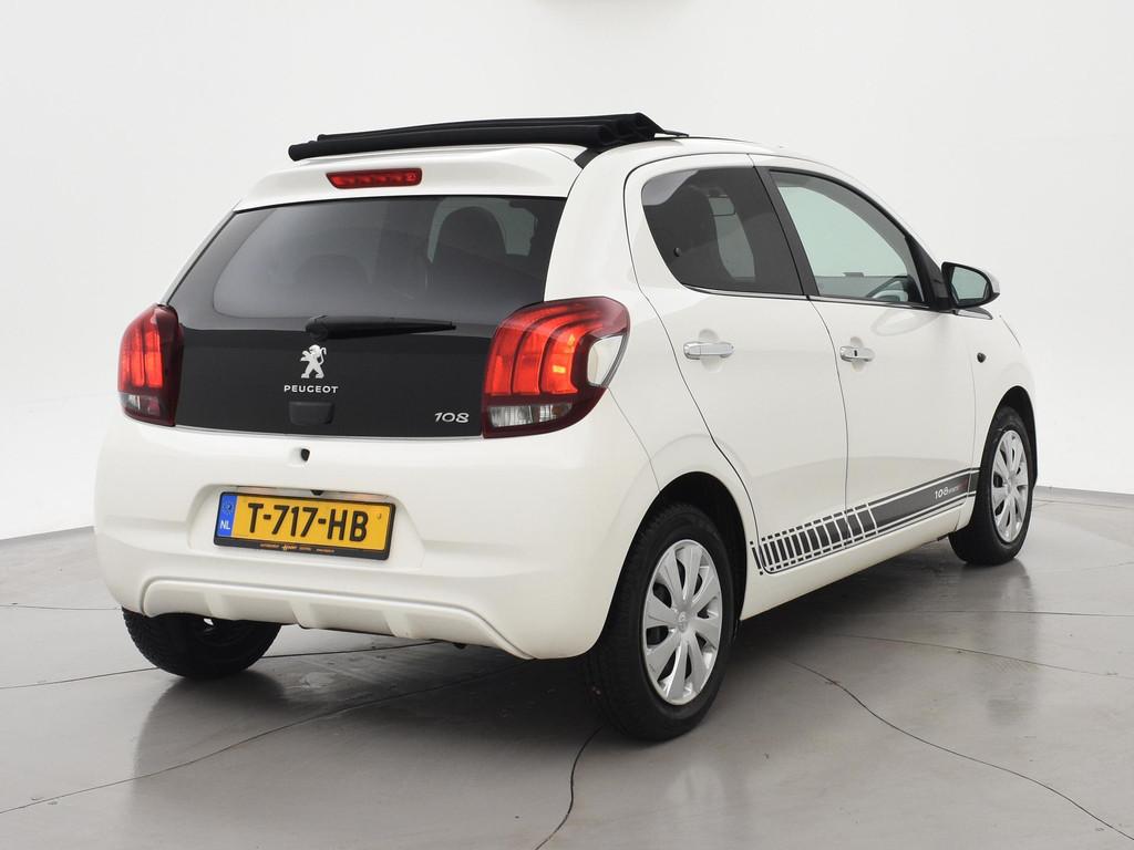 Peugeot 108 1.0 VTi AUT. ALLURE TOP! CABRIO + LEDER | CAMERA, Auto's, Gebruikt, Euro 6, Cabriolet, 4 stoelen