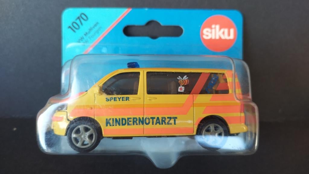 Volkswagen transporter kinder notarzt 1:55 Siku Werbe Pol, Schlittenbacherstrasse 60 Lüdenscheid Germany, Auto, Verzenden, Nieuw