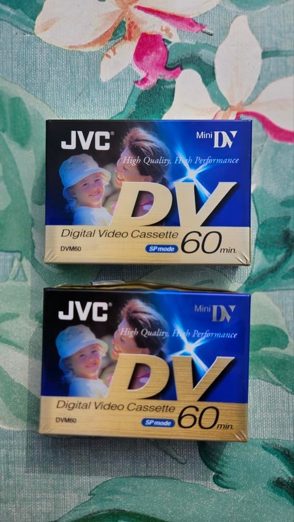 JVC Mini DV Digital Video Cassette DVM60 (2 stuks), Ophalen of Verzenden, Nieuw, Overige typen