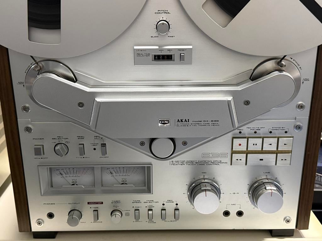 Vintage Akai GX-636 Reel-to-Reel Bandrecorder - Topstaat, Akai, Bandrecorder, Akai, Ophalen