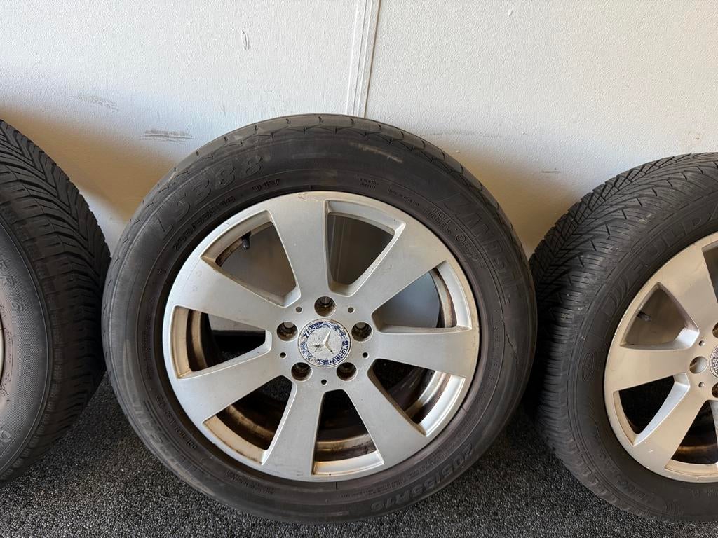 Mercedes W204 Velgen met Banden - 16 inch, Gebruikt, 16 inch, Banden en Velgen, All Season