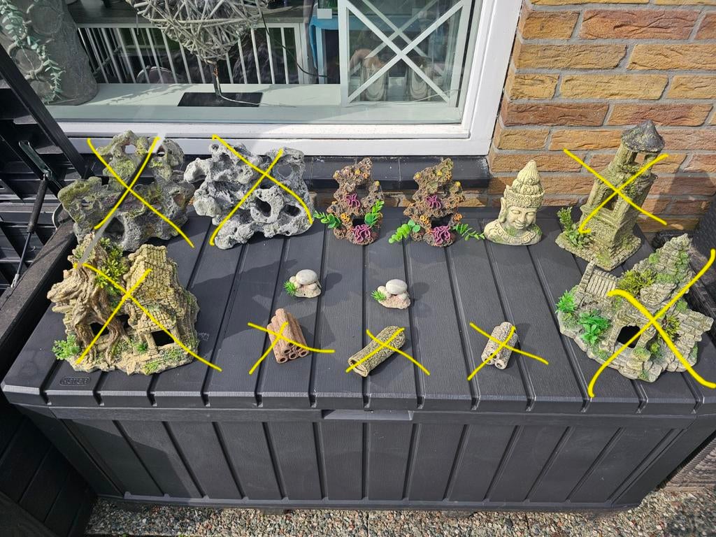 Aquarium ornamenten, Ophalen