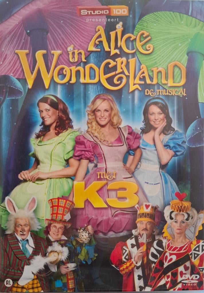 K3 Alice in Wonderland de musical KRASVRIJE DVD, Alle leeftijden, Ophalen of Verzenden, Zo goed als nieuw