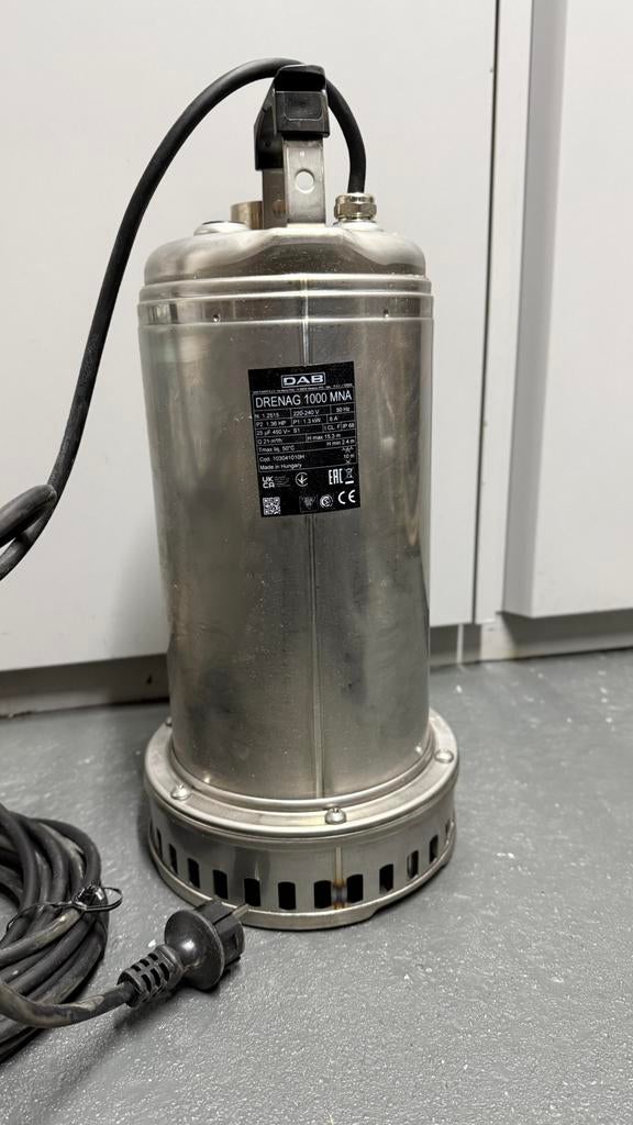 DAB Drenag 1000 MNA RVS304 Dompelpomp NIEUW, Ophalen