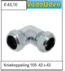 knelkoppeling type 105 voorraad zie foto's VADO, Doe-het-zelf en Verbouw, Verwarming en Radiatoren, Minder dan 30 cm, Overige typen