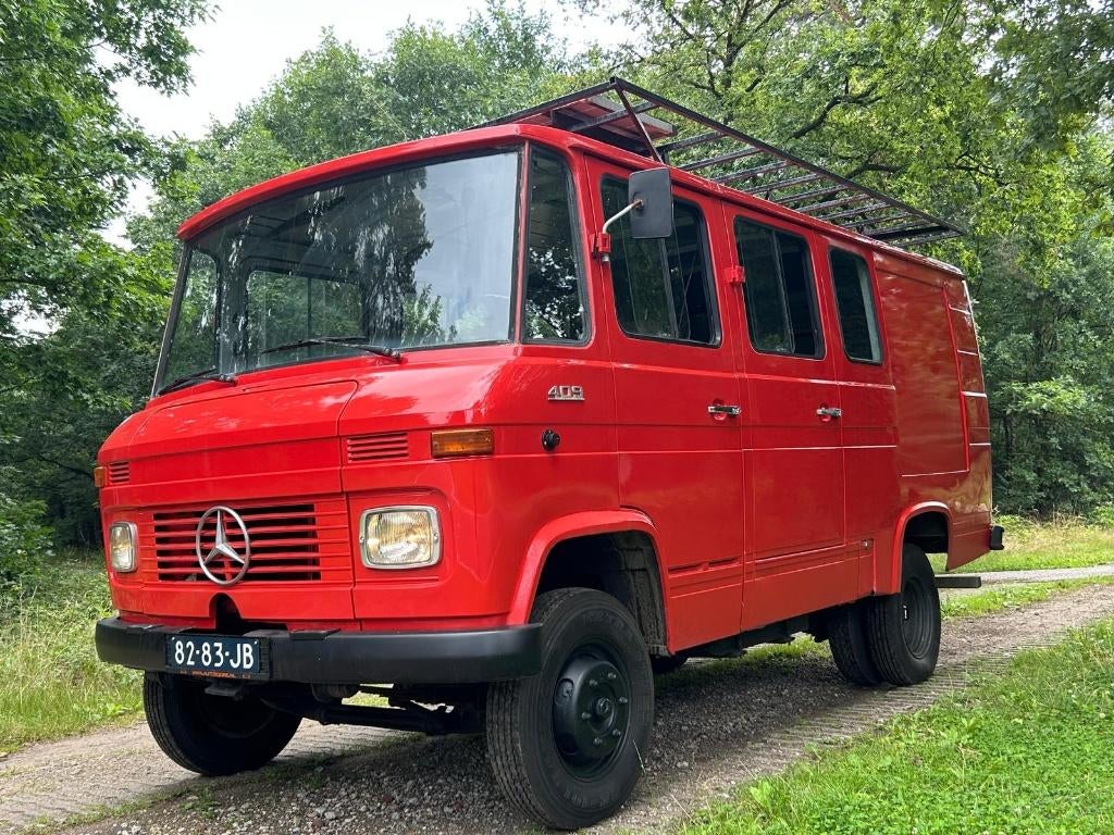 Mercedes-Benz 4-SERIE L409 1976 unieke oldtimer camperbasis, Achterwielaandrijving, Zwart, 4 cilinders, Handgeschakeld