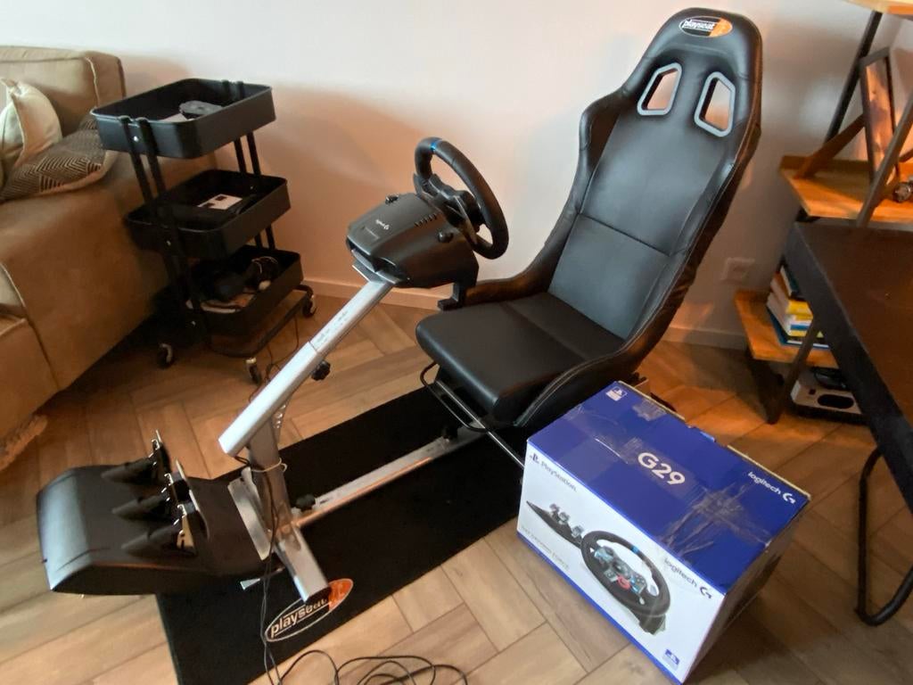 Playseat met Logitech G29 stuur en mat, Ophalen, Gebruikt