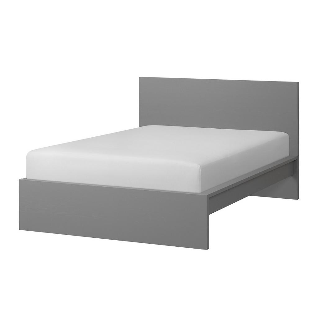 IKEA MALM bed 140x200 (incl. lattenbodem!), Ophalen, Verstelbaar, Wit, Tweepersoons