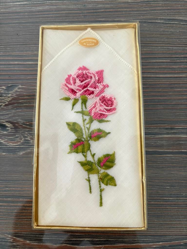 Handgemaakte zakdoek Zwitserland, Ophalen of Verzenden