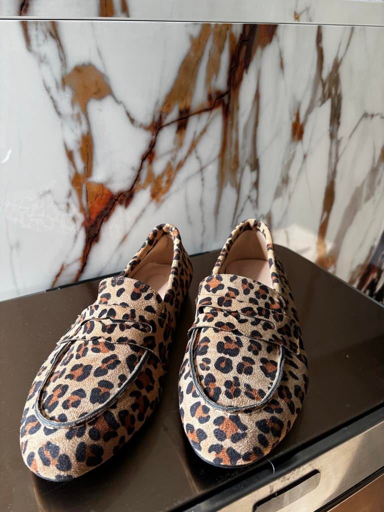 Nieuwe Instappers met Luipaardprint - Maat 39 (label 40), Ophalen, Nieuw, Overige kleuren, Instappers