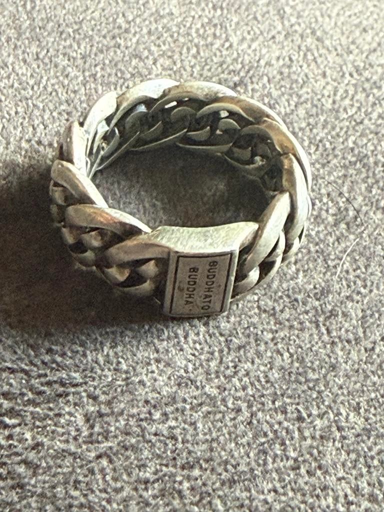 Budha to Budha ring zilver maat 17, Sieraden, Tassen en Uiterlijk, Ringen, Gebruikt, Ophalen of Verzenden, 17 tot 18, Dame of Heer