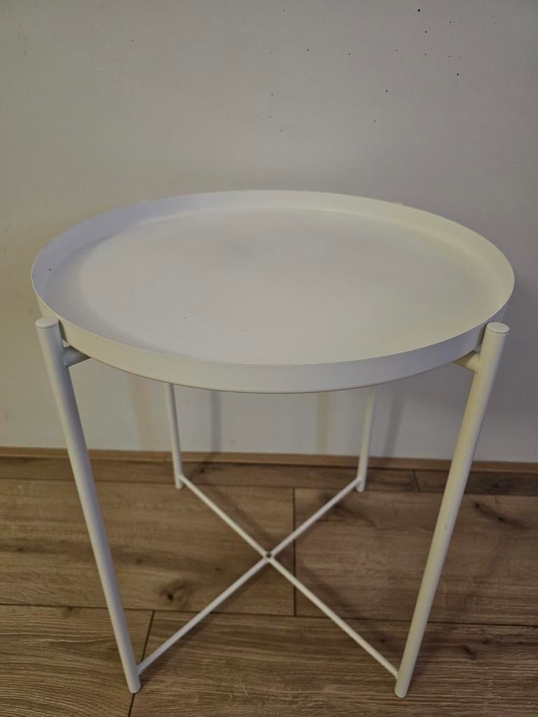 IKEA GLADOM salontafel  met dienblad  - Nieuw! Wit, Huis en Inrichting, Ophalen, Nieuw, Rond, Metaal of Aluminium