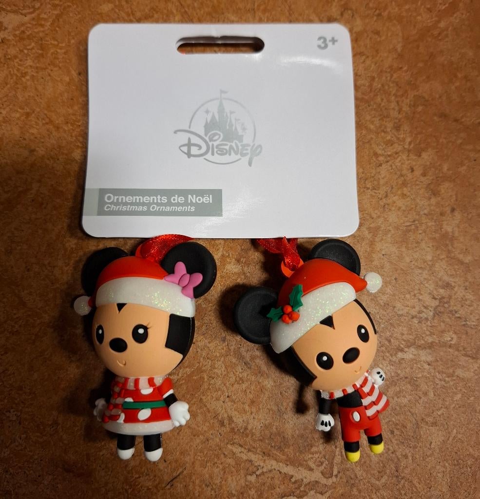 Disneyland Parijs mickey en minnie kerst ornament, Ophalen of Verzenden, Overige figuren, Nieuw, Overige typen