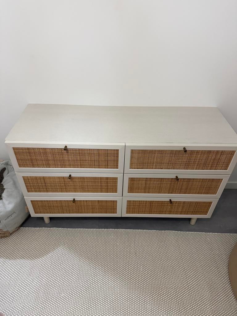 Commode eiken white wash, Huis en Inrichting, Kasten | Ladekasten, Ophalen of Verzenden, Zo goed als nieuw, 25 tot 50 cm, Minder dan 100 cm