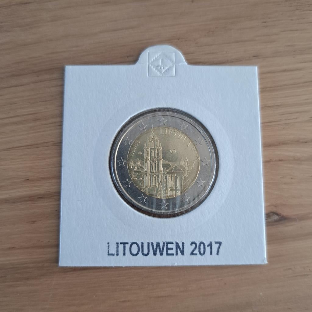 Litouwen 2 Euro 2017 Vilnius Herdenkingsmunt in Coincard, Ophalen of Verzenden, Overige landen, 2 euro, Losse munt