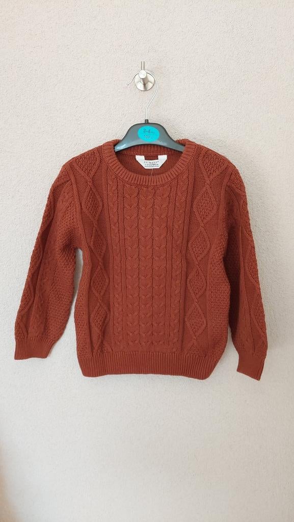 kabeltrui bruin maat 104 herfst winter donkerbruin NIEUW, Trui of Vest, Nieuw, Ophalen of Verzenden, Primark