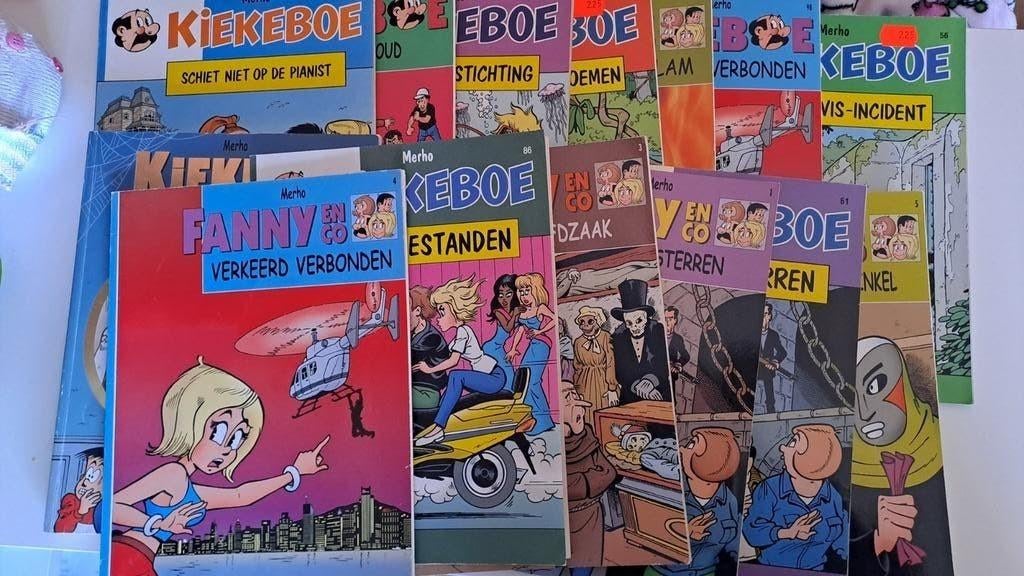 Kiekeboe en Fanny en Co stripboeken 15 stuks, Boeken, Meerdere stripboeken, Ophalen, Gelezen