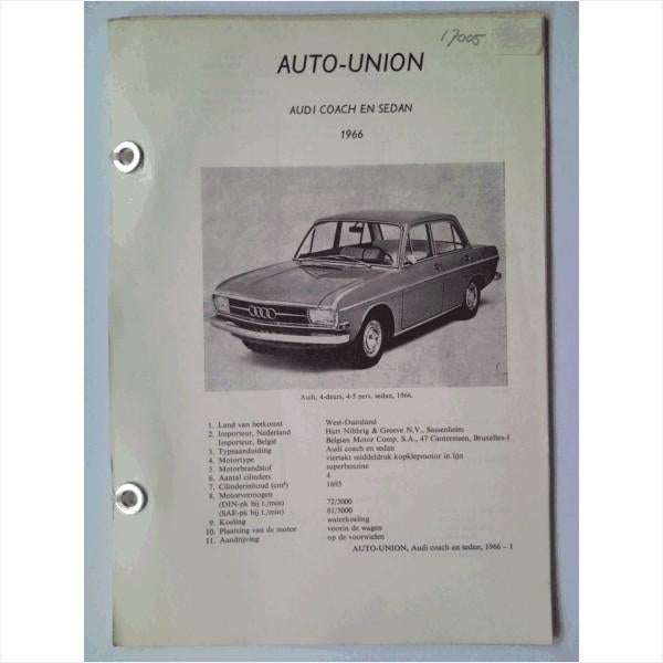 Audi Coach en Sedan Vraagbaak losbladig 1966 #1 Nederlands, Boeken, Auto's | Boeken, Ophalen of Verzenden, Gelezen, Audi