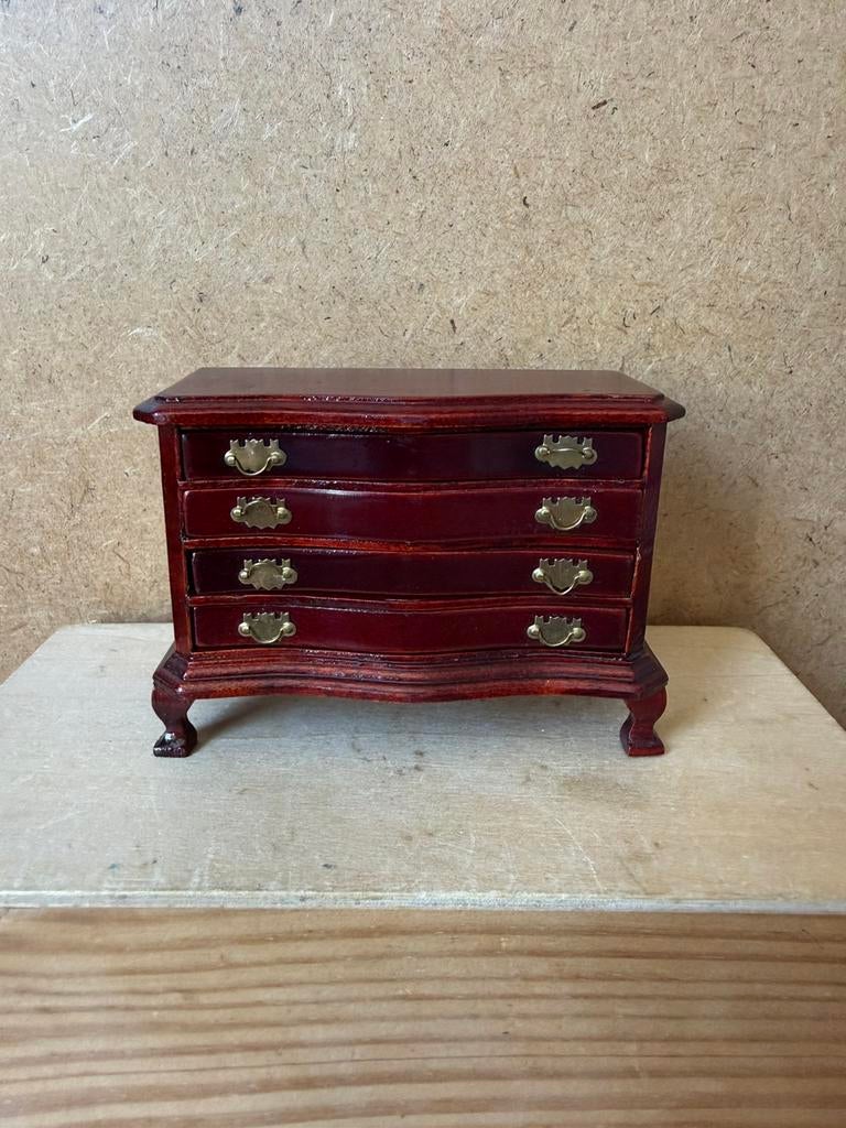 Kast dressoir - hxbxd 7.1x9.8x4cm - hout, Verzamelen, Ophalen of Verzenden, Zo goed als nieuw, Poppenhuis