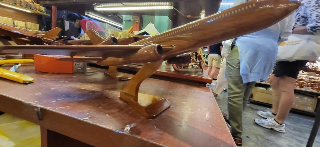 Houten DC-10 / MD-11 Vliegtuigmodel +- 50 cm lang, Overige merken, Nieuw, Ophalen of Verzenden, Groter dan 1:72