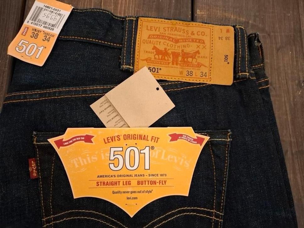 Levi's Original 501* 38/34 DarkUsed, W36 - W38 (confectie 52/54), Blauw, Levi’s 501, Nieuw