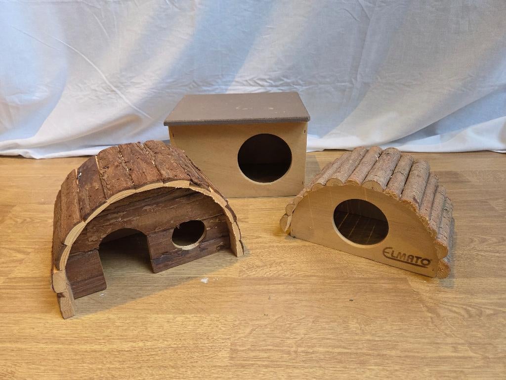 Knaagdier spulletjes (huisjes, kurk tunnels, wijnrank etc.), Ophalen, Gebruikt, Speelgoed