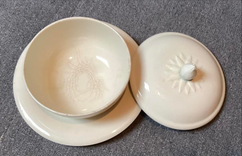 Antieke Empire Wedgwood botervloot, Ophalen of Verzenden