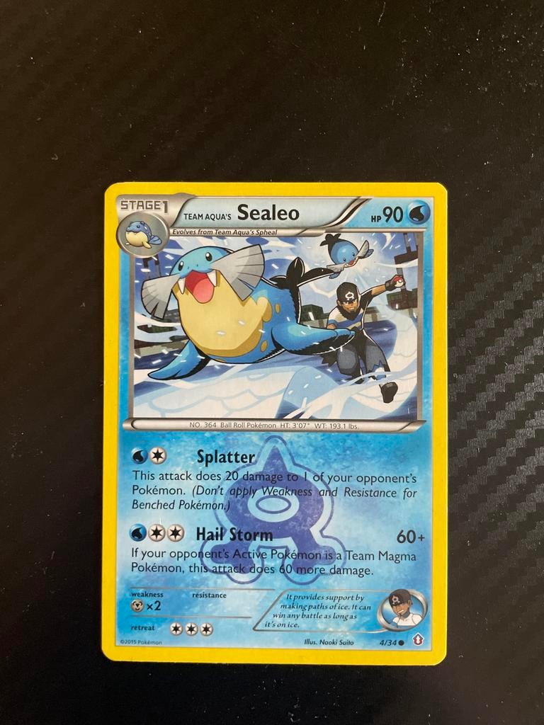 Pokemon kaart Team Aqua's Sealeo, Ophalen of Verzenden, Gebruikt, Losse kaart