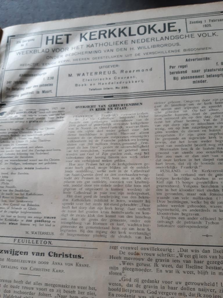 Het Kerkklokje 1925  jaargang  ingebonden, Ophalen of Verzenden, Gelezen, Overige typen