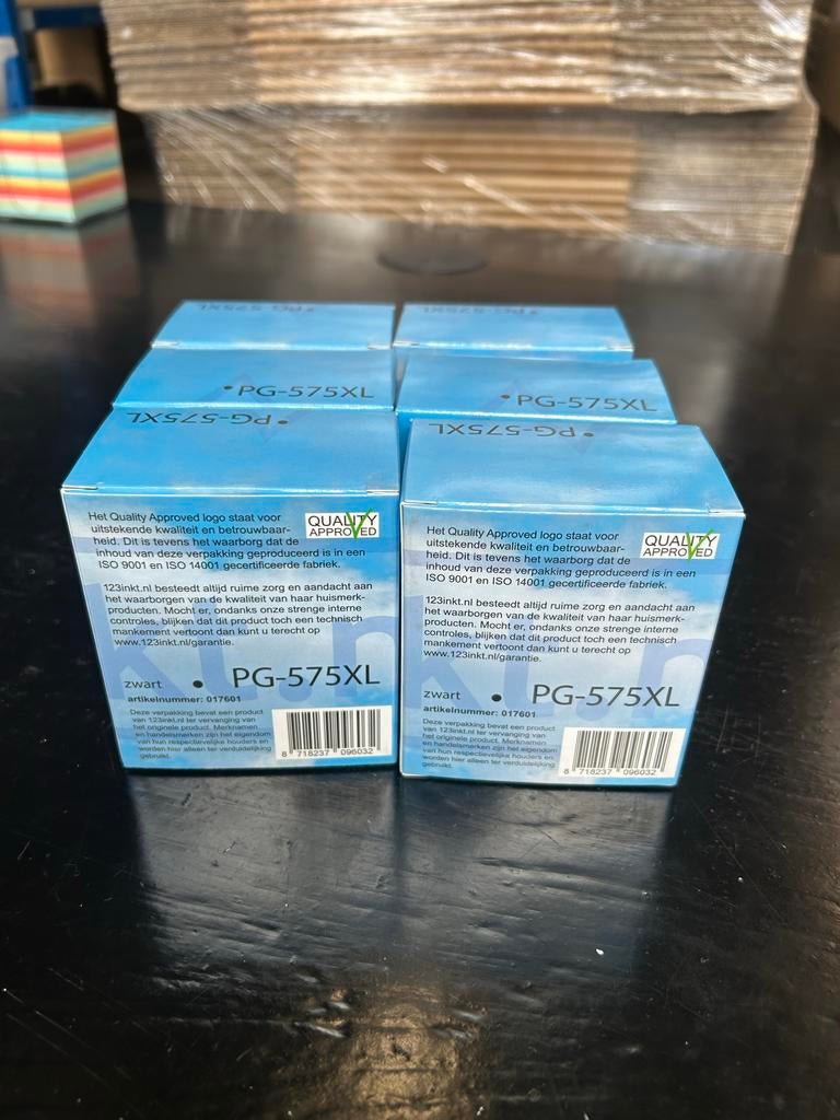 123inkt PG-575XL Inktcartridges Zwart - 6 Stuks, Ophalen of Verzenden, Nieuw, Cartridge