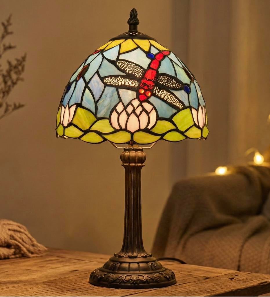 Juffer Glas-in-Lood Tafellamp – Perfect Cadeau – Nieuw, Verzenden, Nieuw, Glas, Minder dan 50 cm