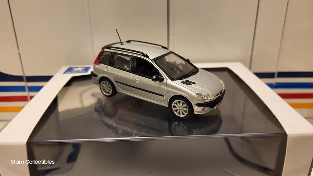 Norev Peugeot 206 SW Quartz Silver - 2002, Hobby en Vrije tijd, Modelauto's | 1:43, Auto, Norev, Ophalen of Verzenden, Zo goed als nieuw