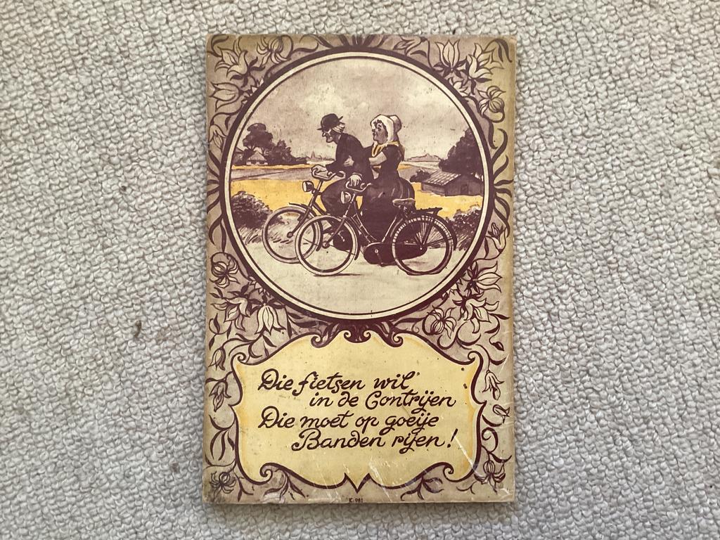 Fietsen spreuk // 20x13.5 cm geperst karton, Ophalen of Verzenden, Zo goed als nieuw