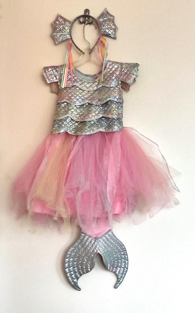 Zeemeermin Jurk met staart, maat 116, Ophalen of Verzenden, Zo goed als nieuw, Meisje, Jurk of Rok