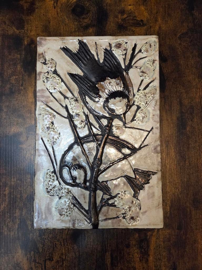 Ruscha wand tegel mid century design vogeltjes dieren, Antiek en Kunst, Ophalen of Verzenden