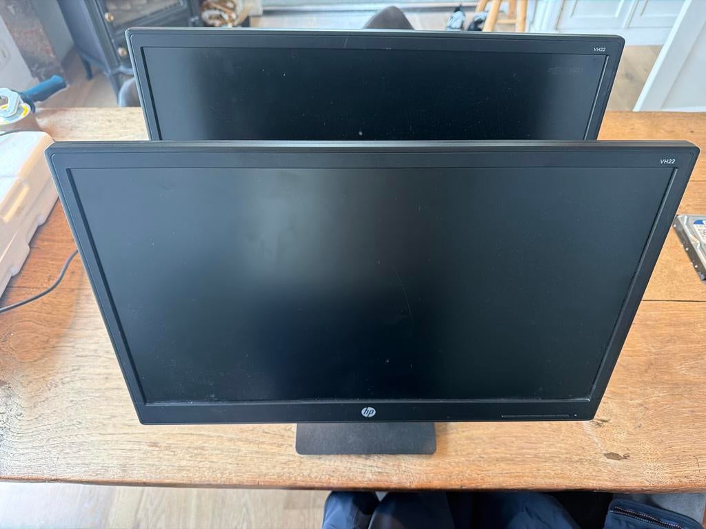 2 stuks HP VH22 Monitor - 21.5 inch Full HD, Computers en Software, Monitoren, HDMI, Full HD, Ophalen of Verzenden, Zo goed als nieuw