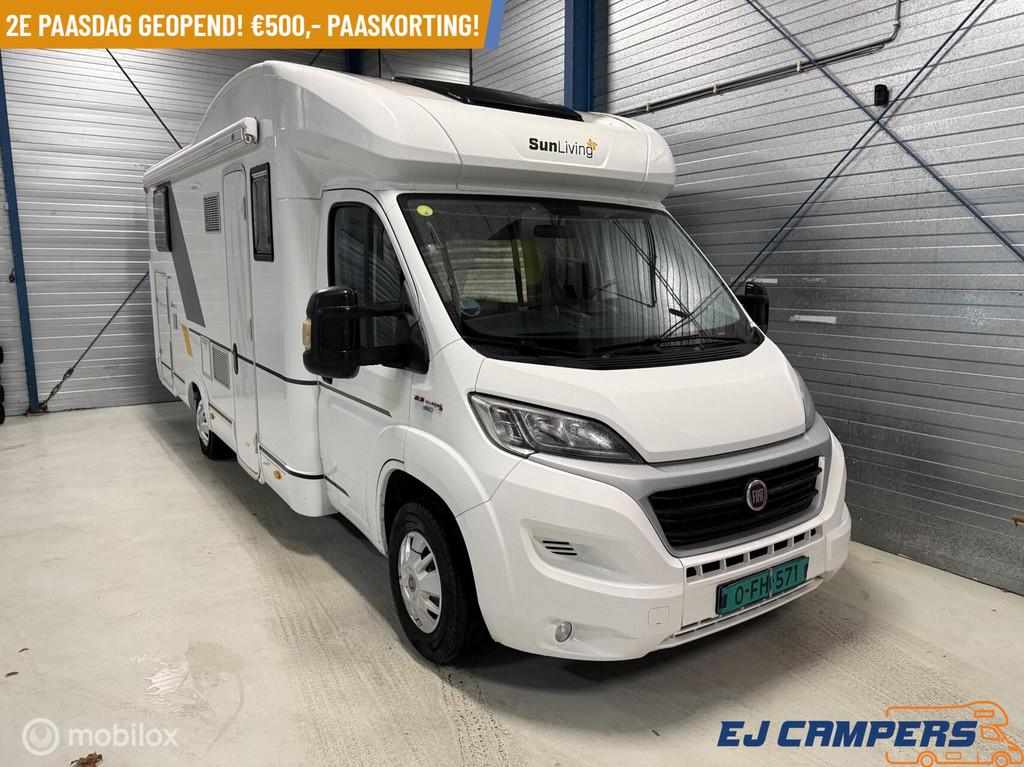 Sun living LIDO M 50 SL Enkele bedden + Hefbed!, Ringverwarming, Hordeur, Airbags, 7 tot 8 meter