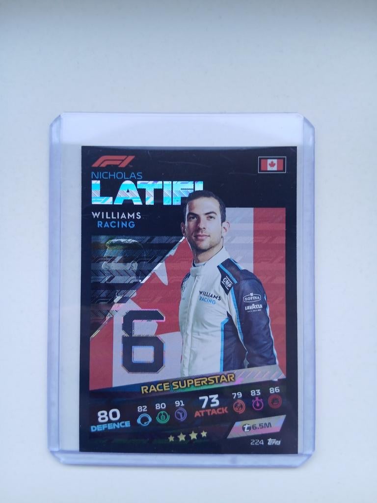 Nicholas Latifi Topps Turbo Attax F1 2021 Race Superstar, Ophalen of Verzenden, Zo goed als nieuw, Losse kaart, Foil