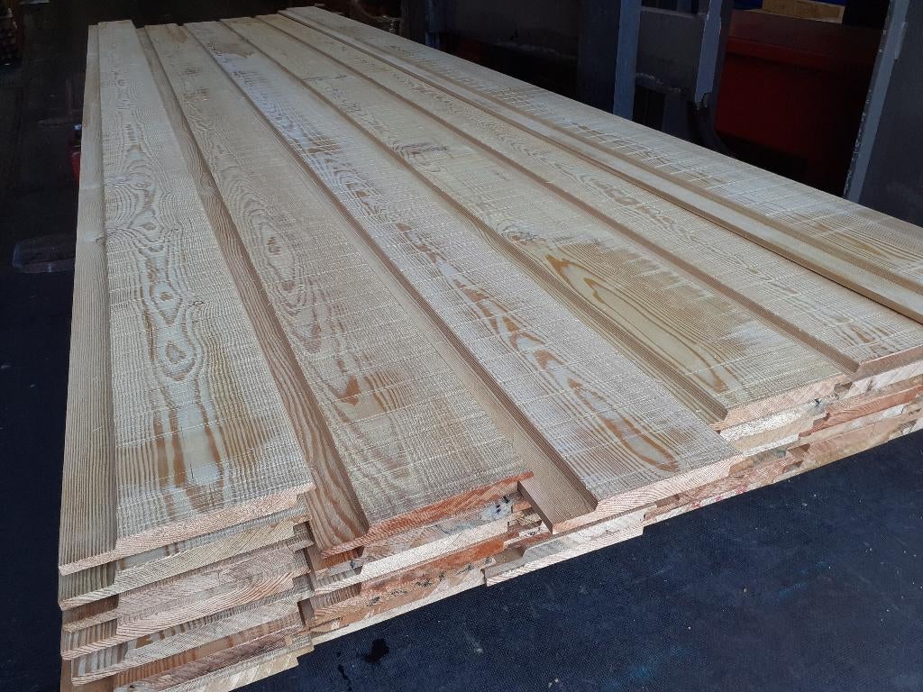 Partij Siberisch Lariks gevelbekleding 18x170x3300mm - 44 st, Ophalen of Verzenden, Zo goed als nieuw, 250 cm of meer, Planken