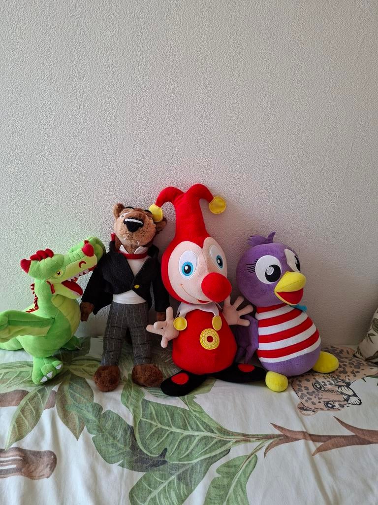 Efteling knuffels: Jokie, Jet, Wolf en Draak - ZGAN, Ophalen of Verzenden, Zo goed als nieuw, Overige typen